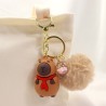 Porte clés capybara pompon