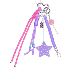 Porte-clés bijou de sac grigri étoile