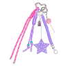 Porte-clés bijou de sac grigri étoile