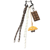 Porte-clés bijou de sac grigri chocolat