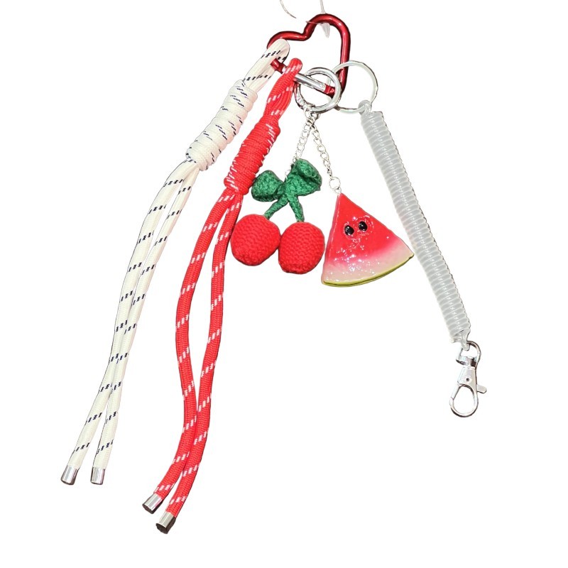 Porte-clés bijou de sac grigri fruits