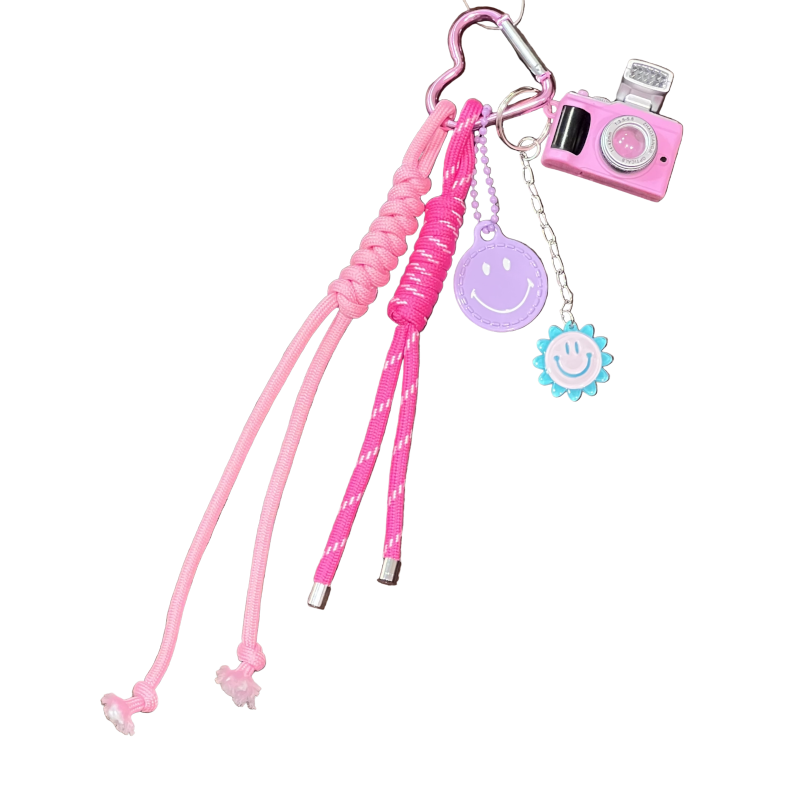 Porte-clés bijou de sac grigri appareil photo