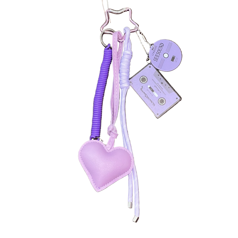 Porte-clés bijou de sac grigri cassette