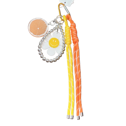 Porte-clés bijou de sac grigri fleur