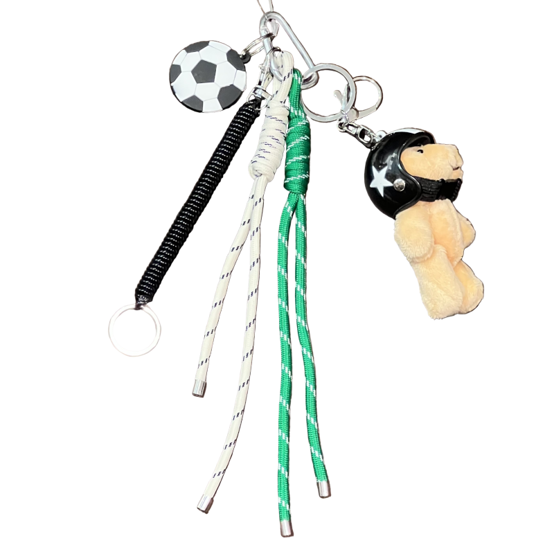 Porte-clés bijou de sac grigri ours ballon