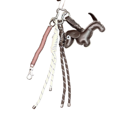 Porte-clés bijou de sac grigri chien marron