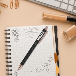 Stylo à paillettes poulette