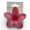 Pince à cheveux fleur fuchsia pailletée
