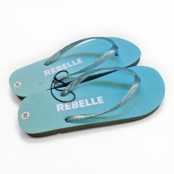 Tongs paillettes rebelle