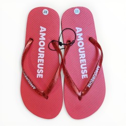 Tongs paillettes amoureuse