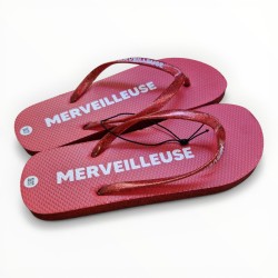 Tongs paillettes merveilleuse