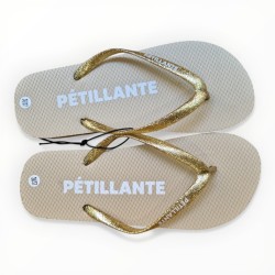 Tongs paillettes pétillante