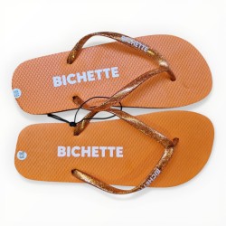 Tongs paillettes bichette