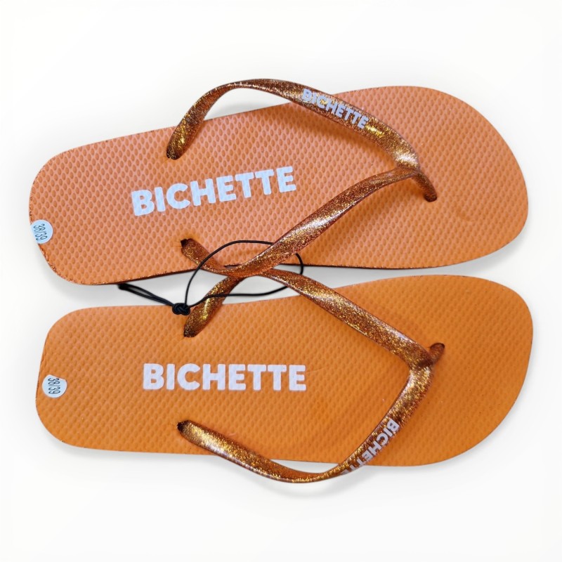 Tongs paillettes bichette