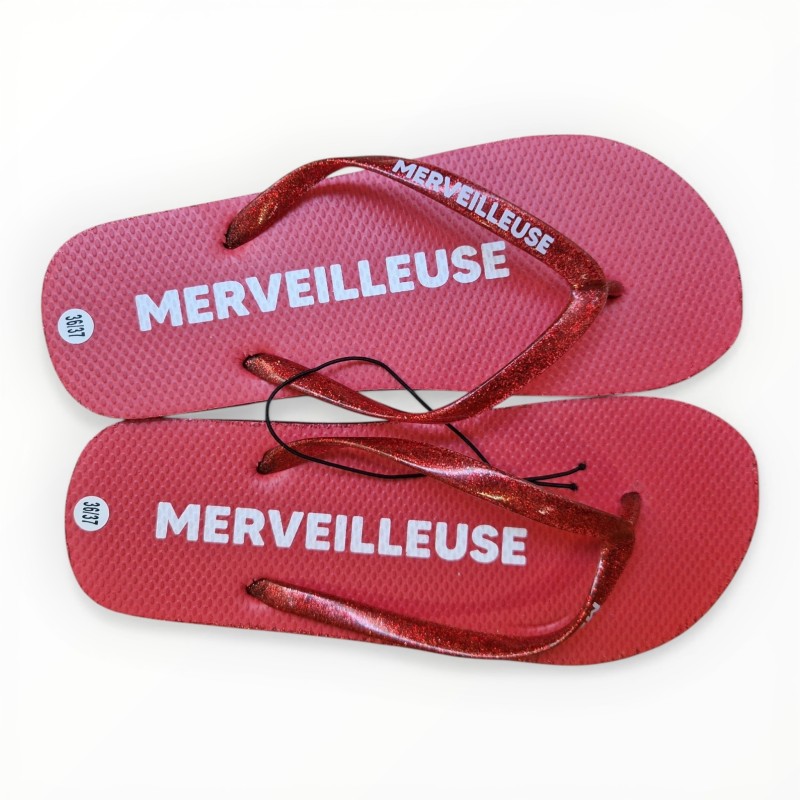 Tongs paillettes merveilleuse