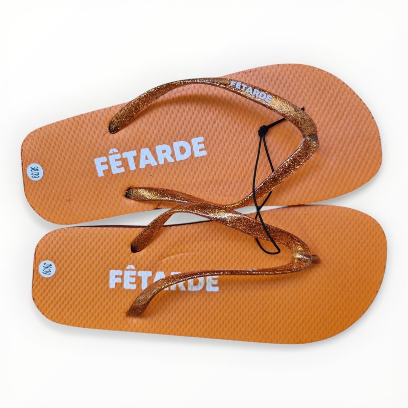 Tongs paillettes fêtarde