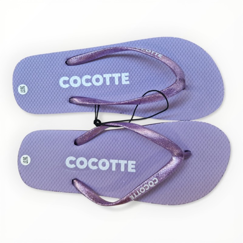 Tongs paillettes cocotte