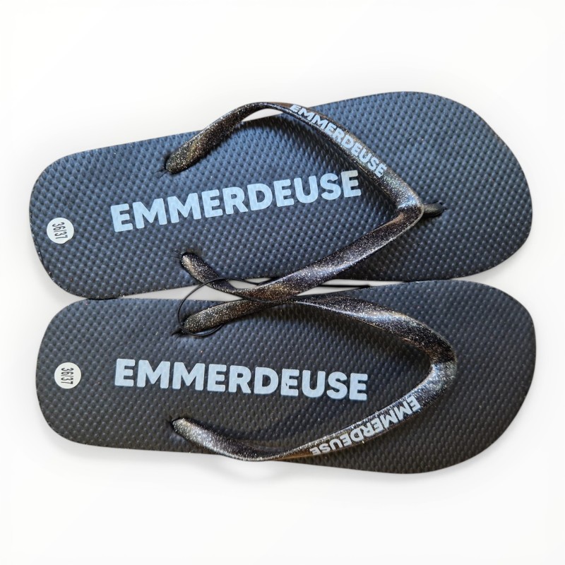 Tongs paillettes emmerdeuse
