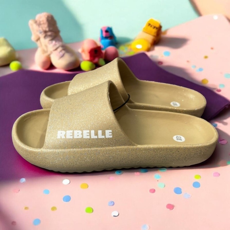 Claquettes à paillettes fille Rebelle