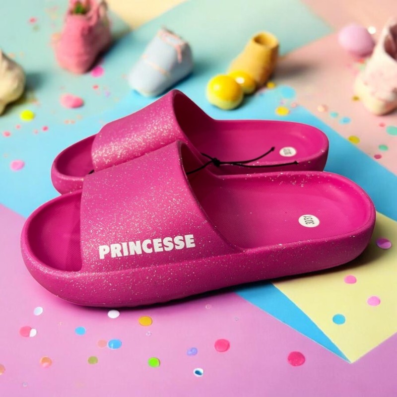 Claquettes à paillettes fille Princesse