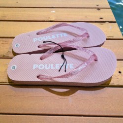 tongs paillettes poulette