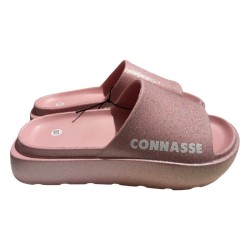 Claquettes paillettes connasse rose clair