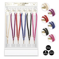 Cordon de Téléphone à Paillettes Doré – Accessoire Mode