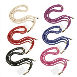 Cordon de Téléphone à Paillettes Noir – Accessoire Mode