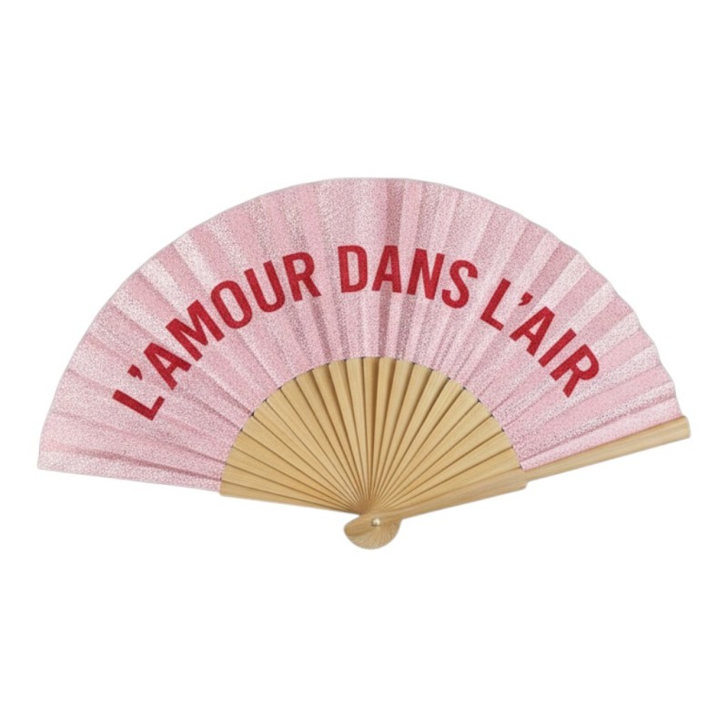 Éventail à Paillettes Rose – L'amour dans l'air