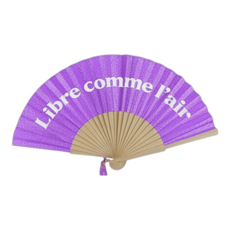 Éventail à Paillettes Violet – Libre comme l'air
