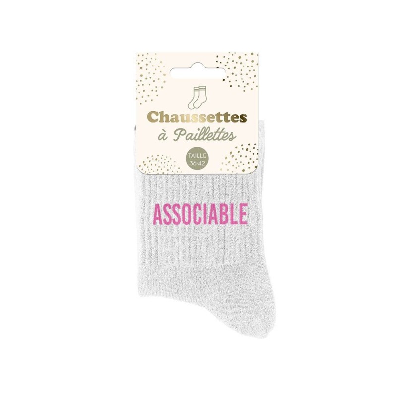 chaussettes paillettes associable
