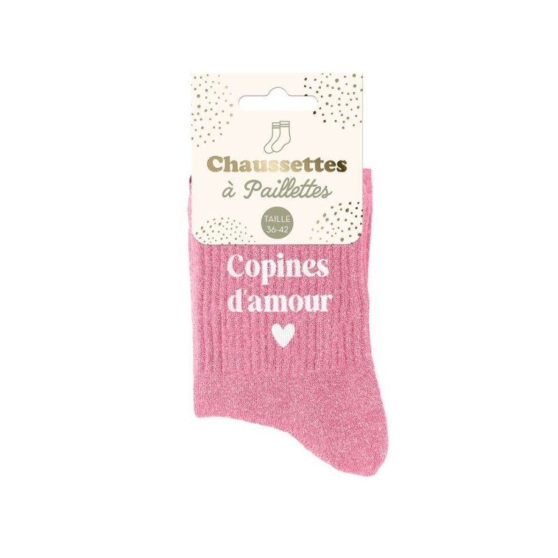 chaussette paillette copine d'amour