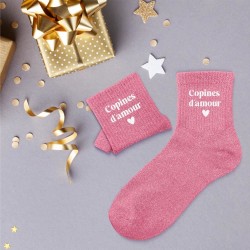 Chaussettes à paillettes copine d'amour