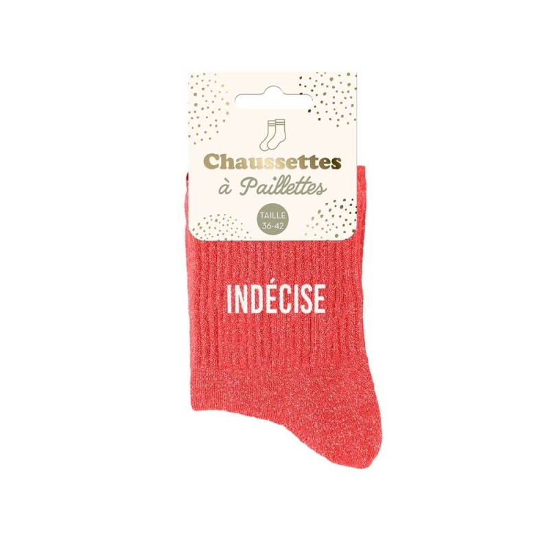 chaussette paillette indécise