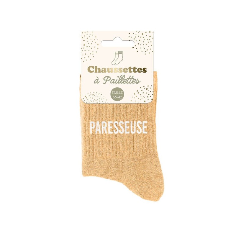 chaussette paillette paresseuse