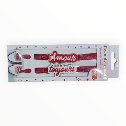 Lacets paillettes Amour Toujours rouges – dstock