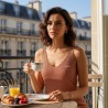 Débardeur Bichette paillettes caramel bronze femme
