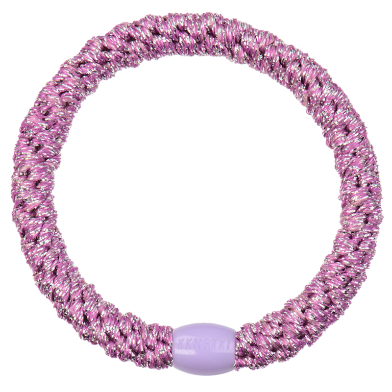 KKNEKKI Pink Silver Glitter - Élastiques pailletés