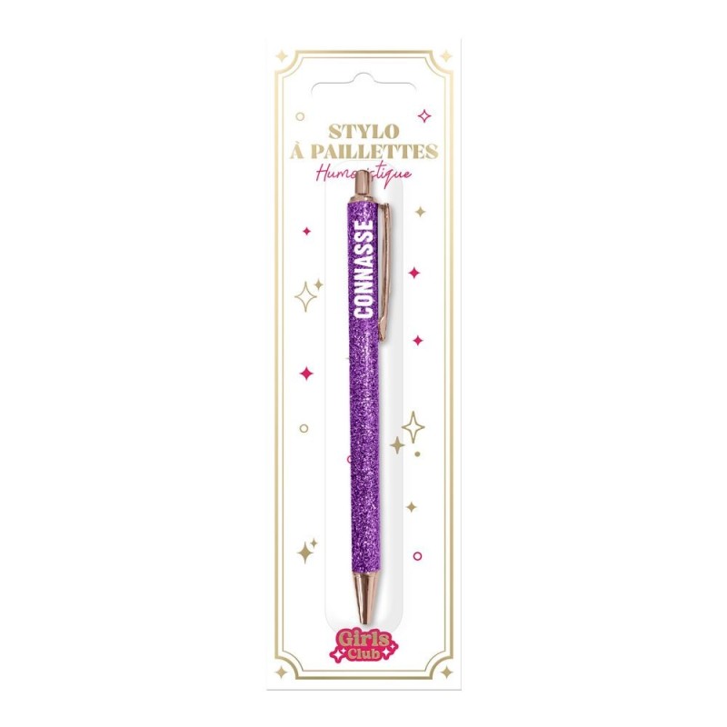 Stylo paillette connasse