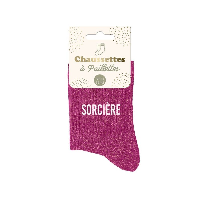 chaussette paillette sorciere
