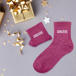 Chaussettes à paillettes sorciere
