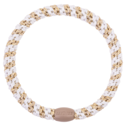 KKNEKKI Slim white-beige glitter stripe