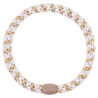 KKNEKKI Slim white-beige glitter stripe