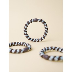 Élastiques KKNEKKI marron bleu rayé pailleté | dstock