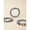 Élastiques KKNEKKI marron bleu rayé pailleté | dstock