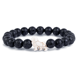 Bracelet Fahlo Lion Pierre de lave | dstock