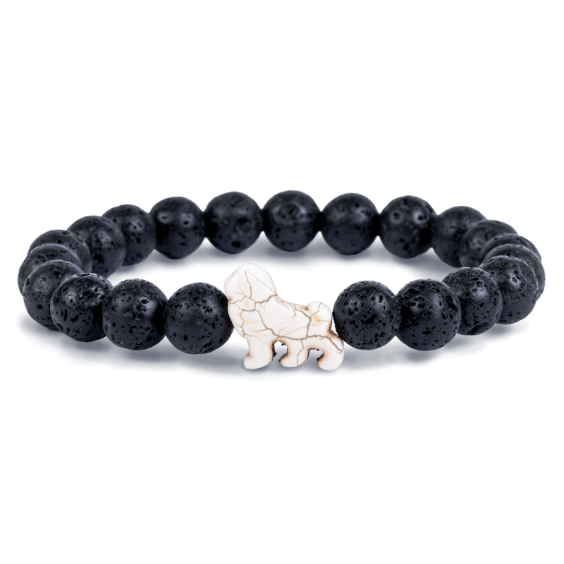 Bracelet Fahlo Lion Pierre de lave | dstock