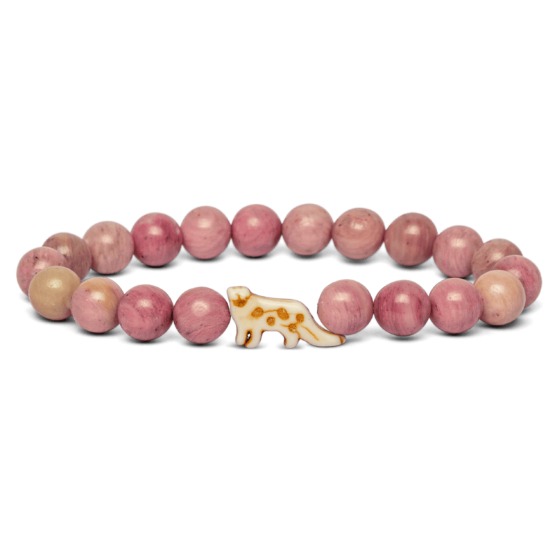 Bracelet Fahlo Panthère des neiges Rose fleurs sauvages | dstock