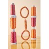Élastique cheveux KKNEKKI Bordeaux orange glitter Stripe
