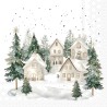 Serviettes en papier Maisons enneigées 33x33 cm